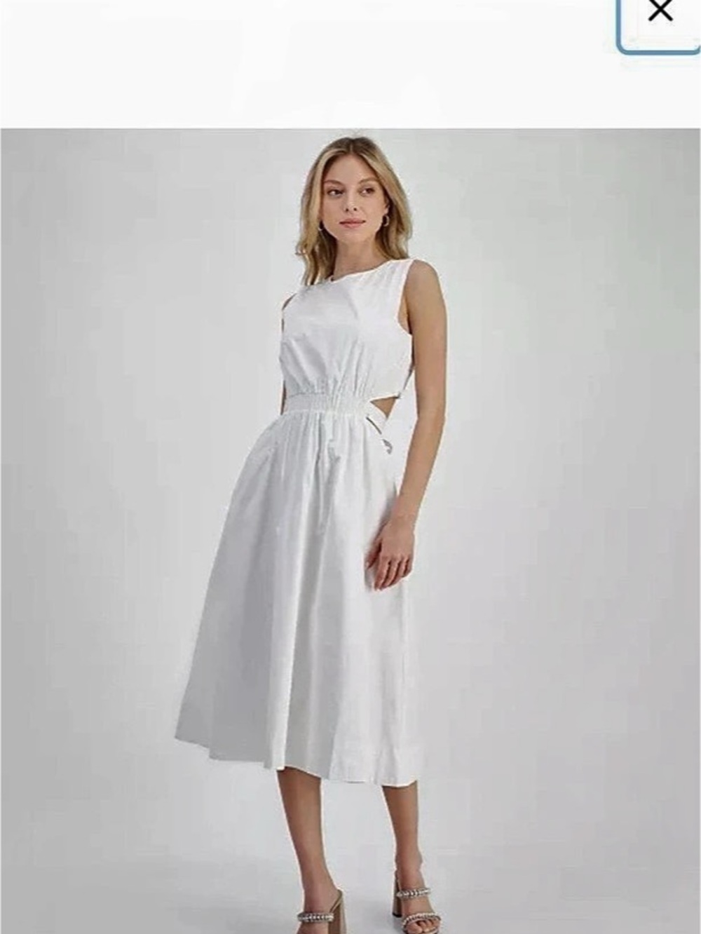 NWT RACHEL Roy White Midi Dress Size 12